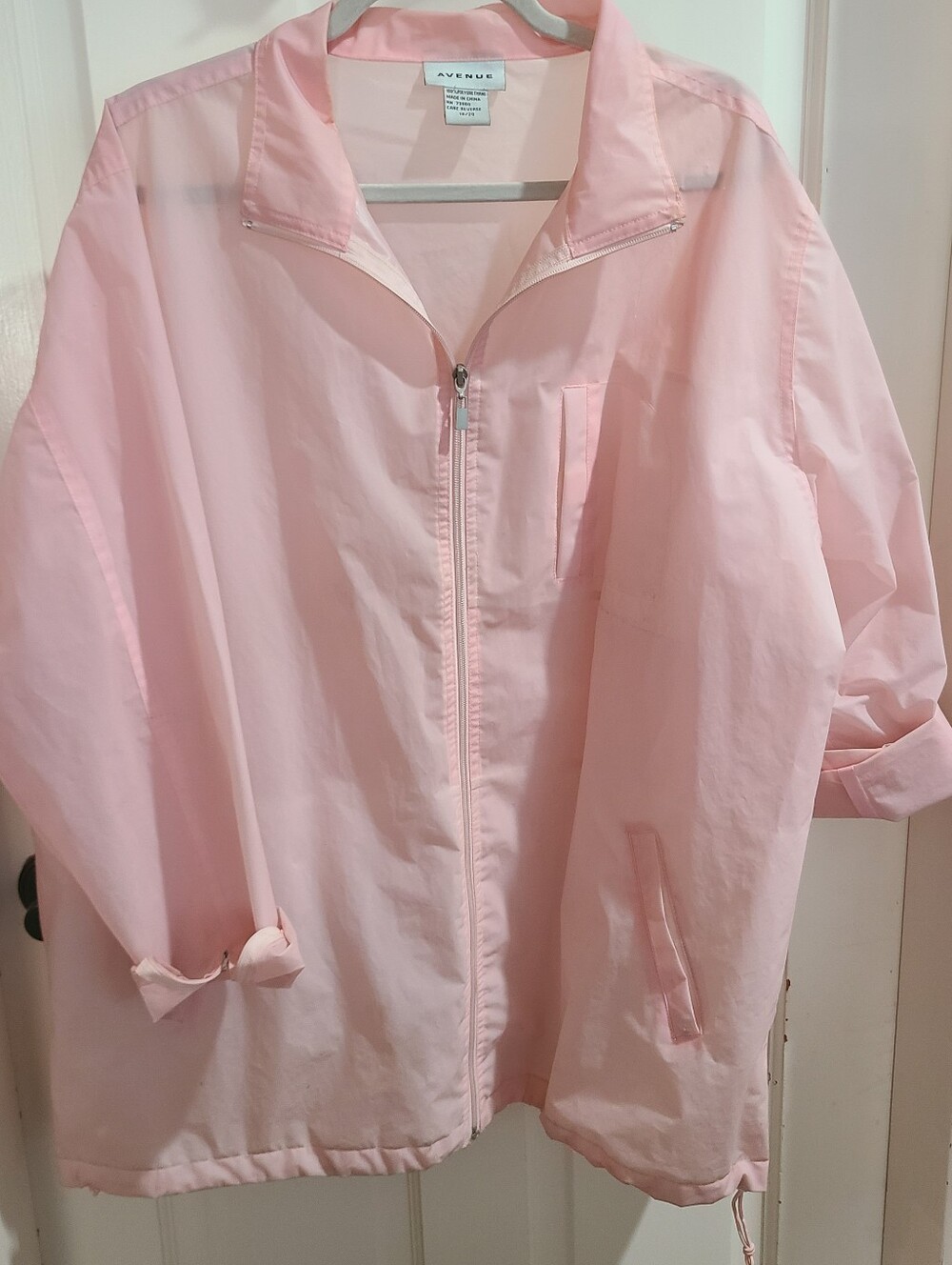 Pink WATER REPELLENT RAINCOAT sheer jacket vintage Avenue